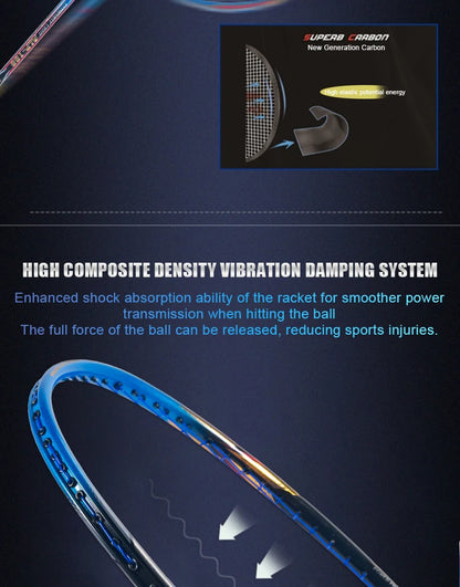 52g Titanium Carbon Fast Rebound Racket Red