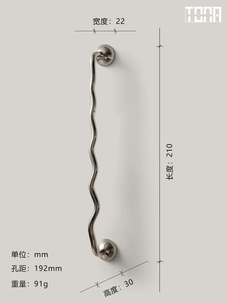 Modern Brass Furniture Handles for Cabinets and Bedside Tables