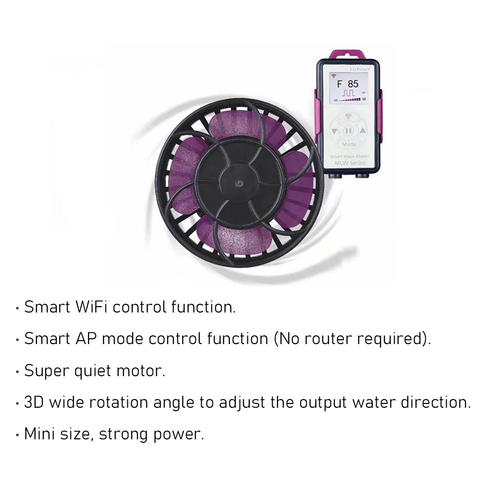 Smart WiFi Aquarium Wave Maker Pump with LCD Controller