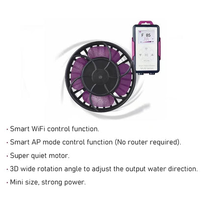 Smart WiFi Aquarium Wave Maker Pump with LCD Controller