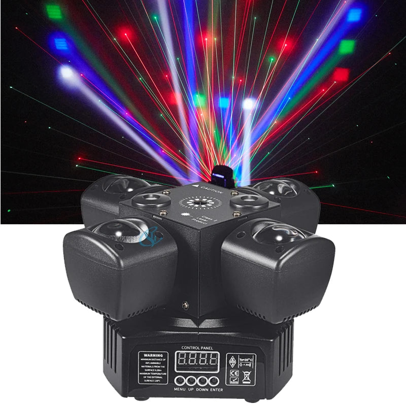 48W LED Moving Head Light with Beam Laser Strobe