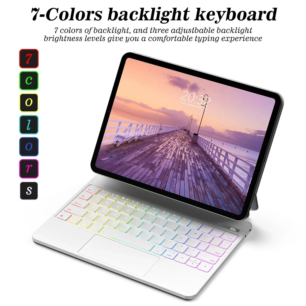 White Magnetic Keyboard Case with Trackpad for Pro 12.9