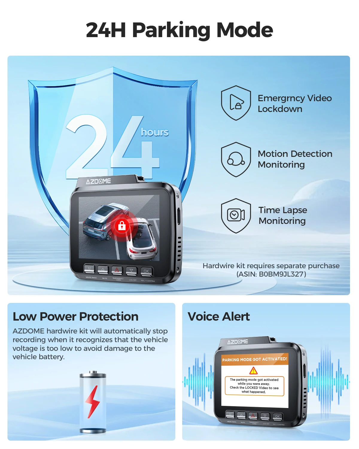4K Dash Cam 1-Channel GPS WiFi 64GB