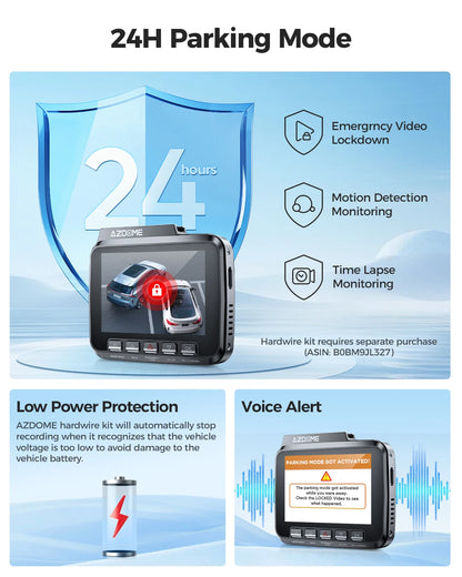 4K Dash Cam 1-Channel GPS WiFi 64GB