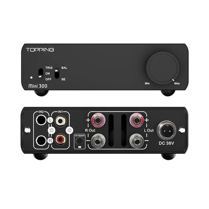 Black Compact Class D Stereo Amplifier