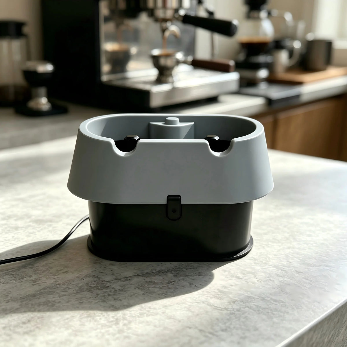 Automatic Coffee Portafilter Cleaner with Built-In Design