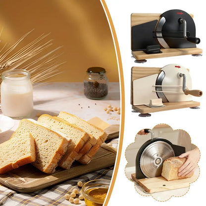 Hand Crank Bread Slicer with Adjustable 5-20mm Thickness