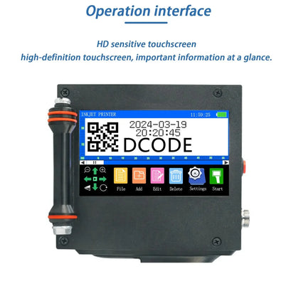 Compact Handheld Inkjet Printer for Batch & Date Coding