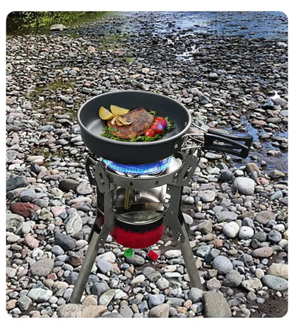 6800W Portable Gas Camping Stove for Outdoor Cooking