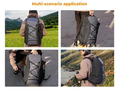 25L Camera Backpack with Laptop Compartment and Tripod Strap