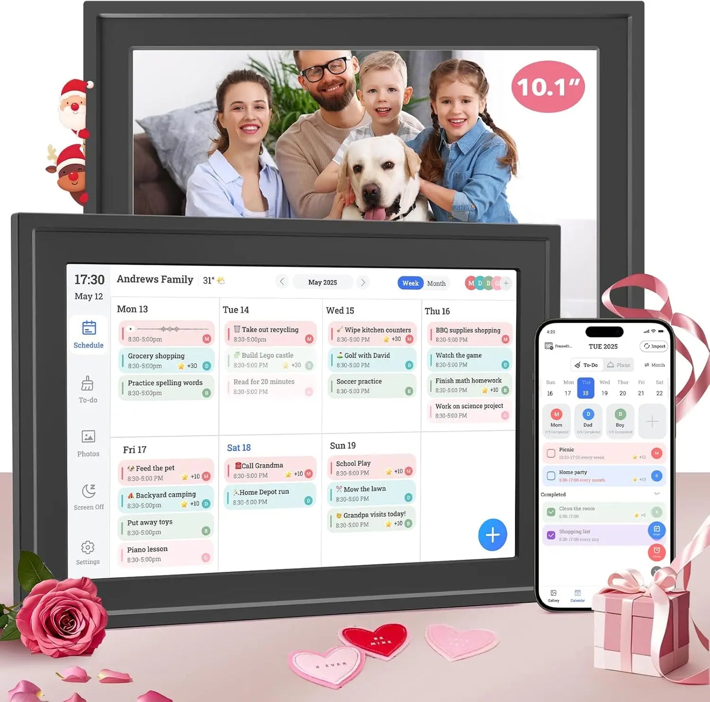 10.1 Inch Smart Digital Family Calendar Touchscreen Display