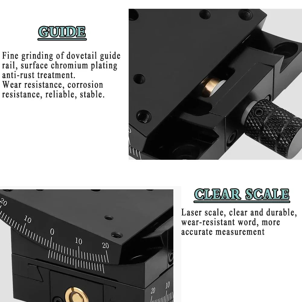 60mm Manual X Axis Rotation Stage Optical Adjustment Platform