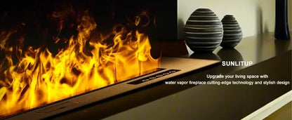 800mm 3D Atomizing Fireplace with Multi-Color Flames