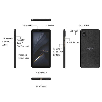 5.84 Inch Color E-Ink Phone Smart E-Reader Android 11 Google Play