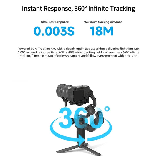 Portable AI Camera Gimbal with Smart Tracking