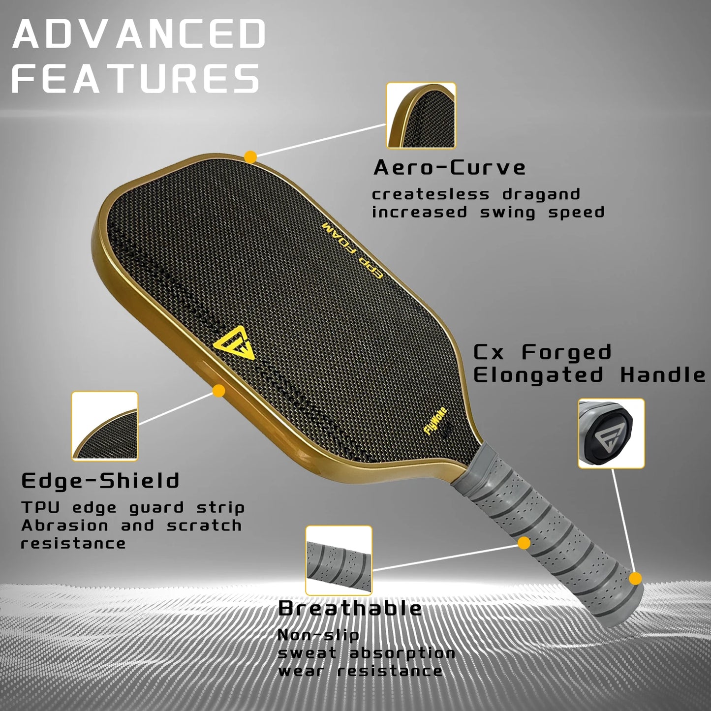 Professional Carbon Fiber Pickleball Paddle with EVA Core