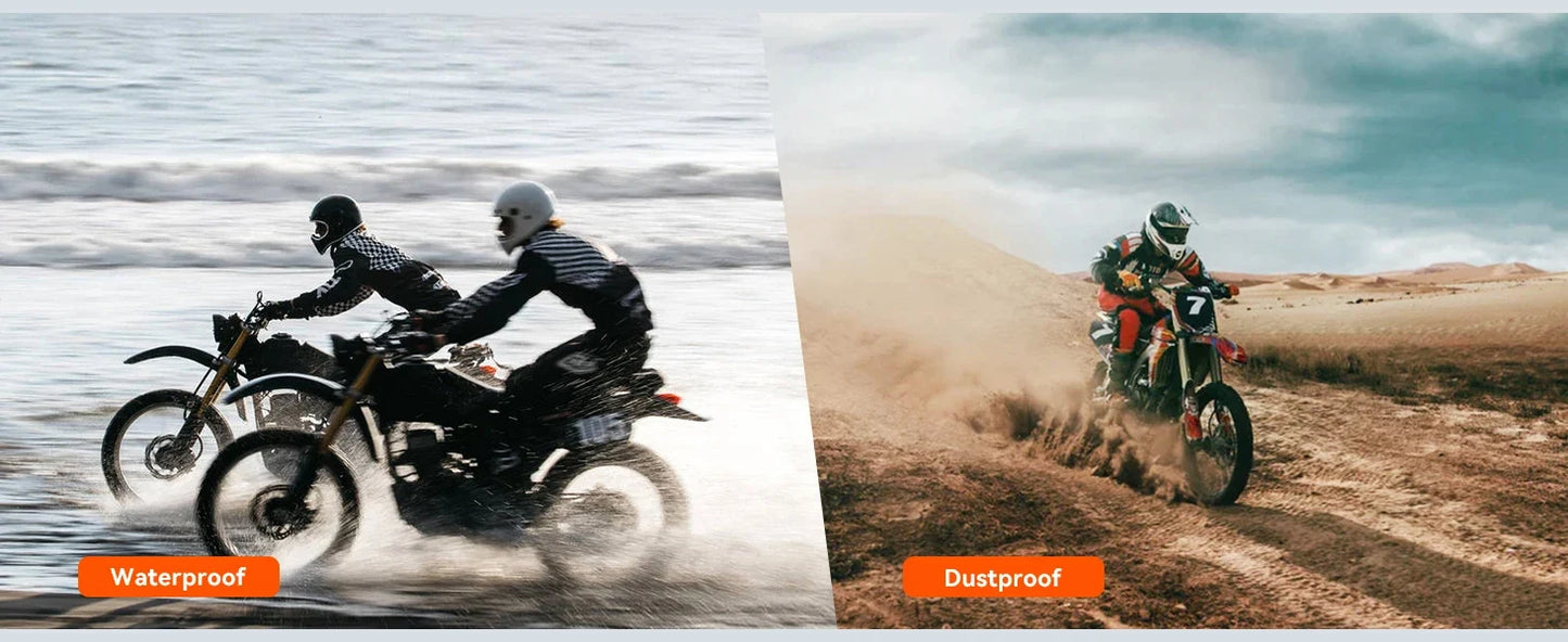 Dual Lens Waterproof Motorbike Camera with GPS 64GB