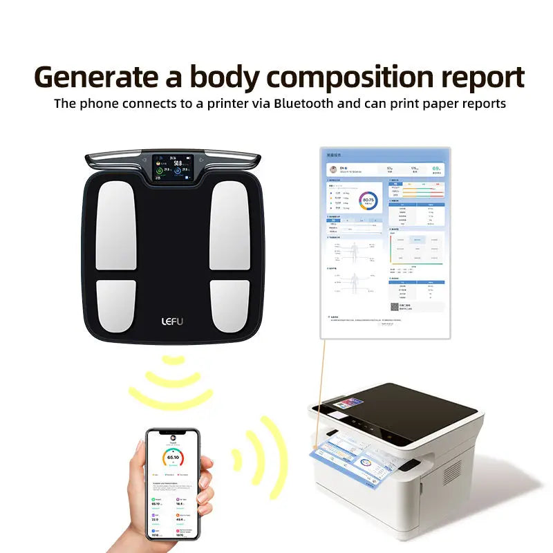 Smart Body Composition Scale 50 Metrics BMI Muscle Fat