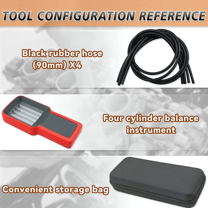 Portable Carb Synchrometer Vacuum Gauge for Motorcycle Engine Tuning