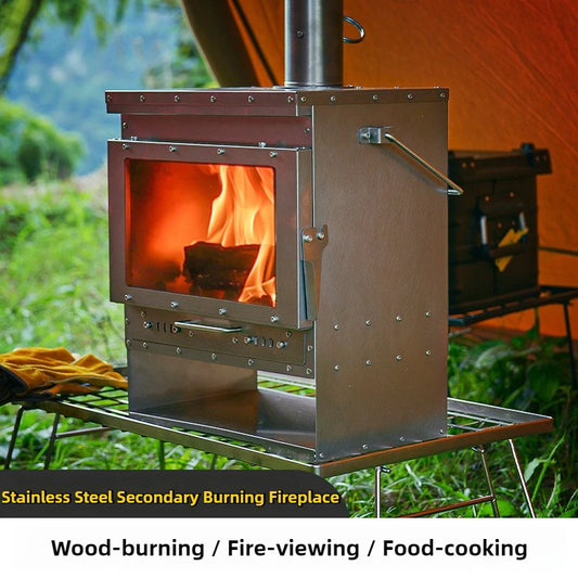 Portable Firewood Heating Stove for Outdoor Camping