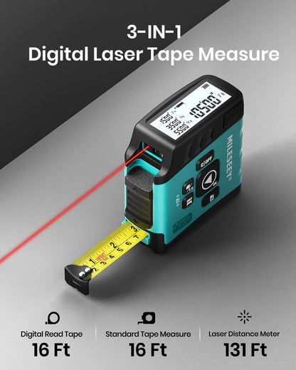 Laser Distance Meter Bluetooth 40m Rechargeable Digital Display
