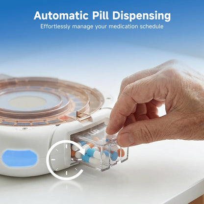 WiFi Automatic Pill Dispenser with 21 Compartments and Remote Setup