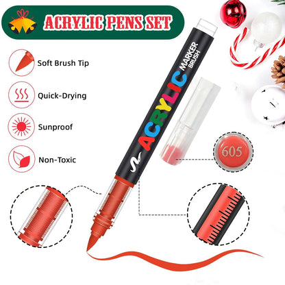 Acrylic Paint Marker Set 240 Colors Waterproof Art Pens