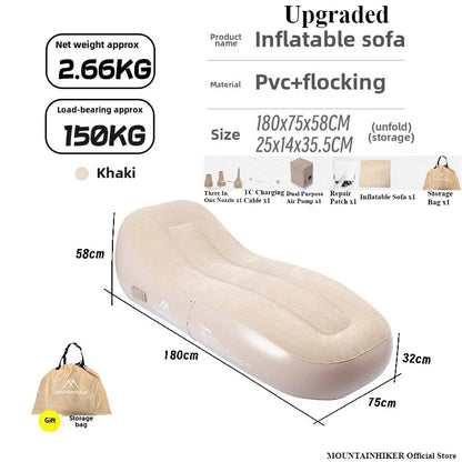 Portable Rechargeable Air Sofa Bed for Outdoor Camping