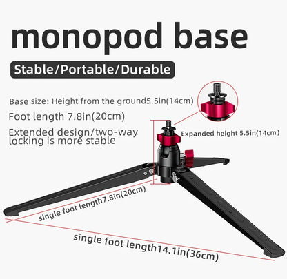Portable Camera Monopod Stand with Mount Adapter for Photography