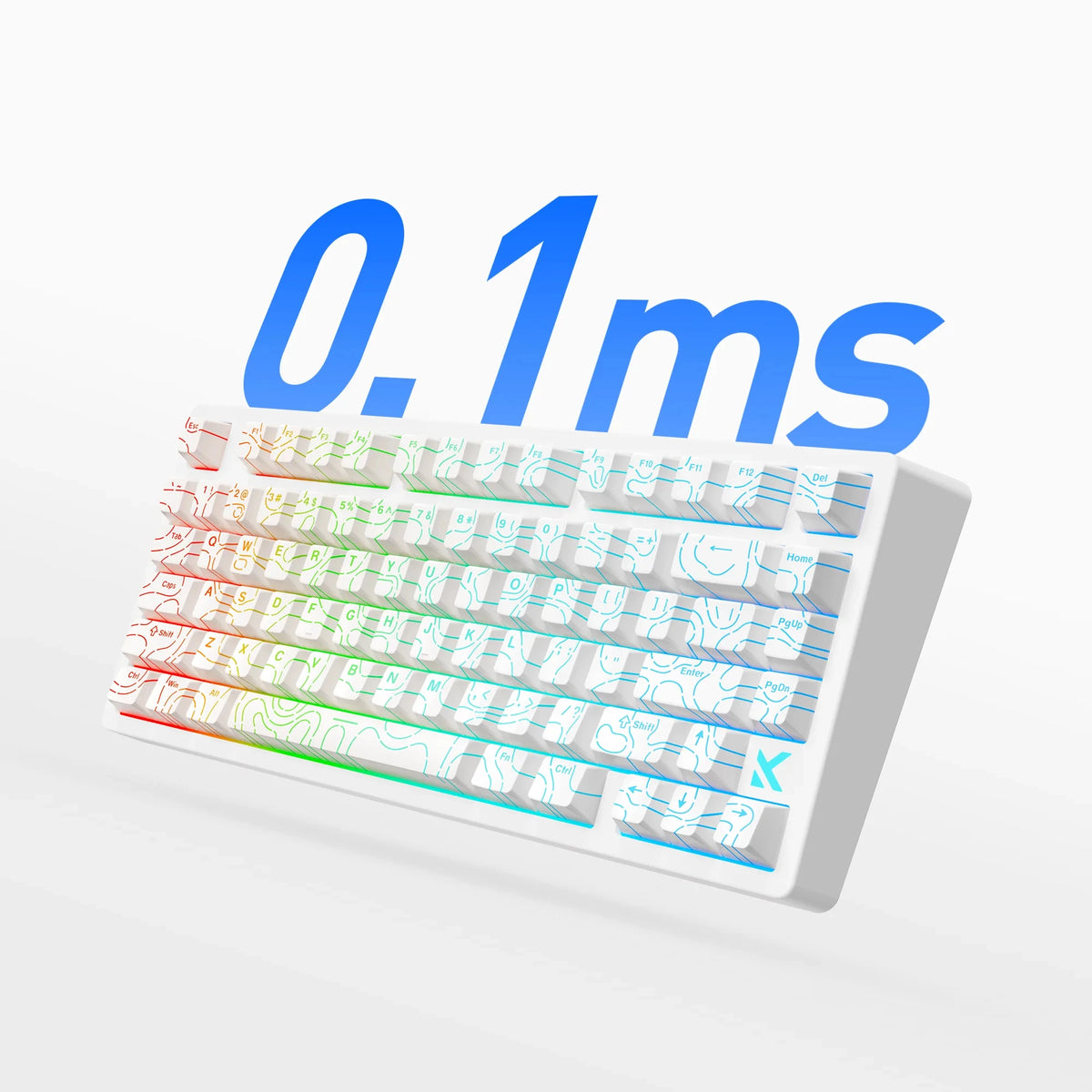 Jet75-8 RGB Gaming Keyboard Hot-Swappable 0.1ms Response