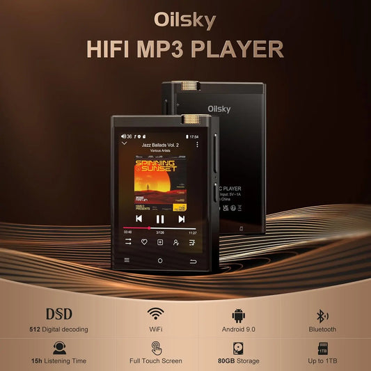 Portable Hi Fi Music Player with Bluetooth and WiFi