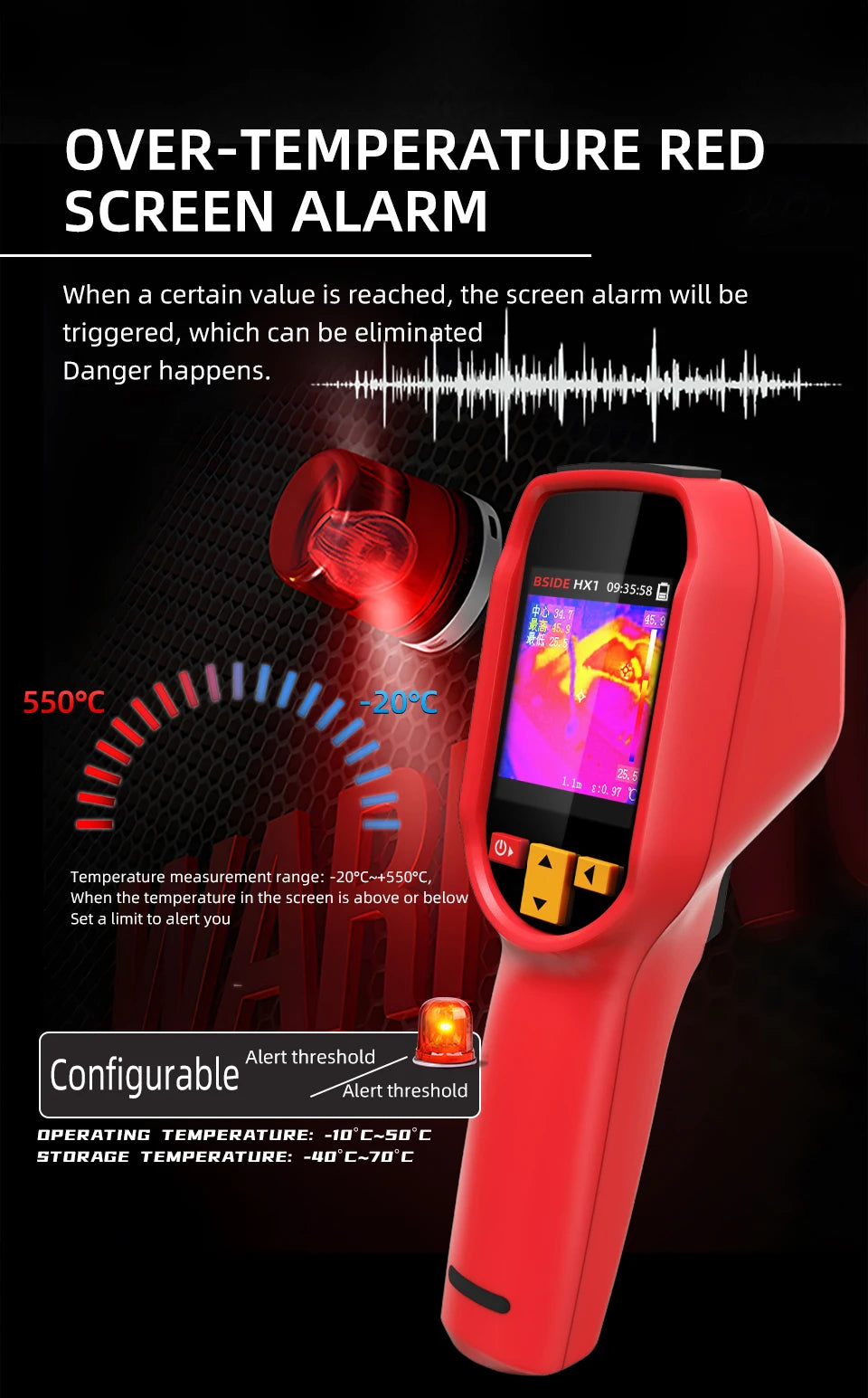 HX1 Handheld Thermal Imager Laser PCB Pipeline Detector