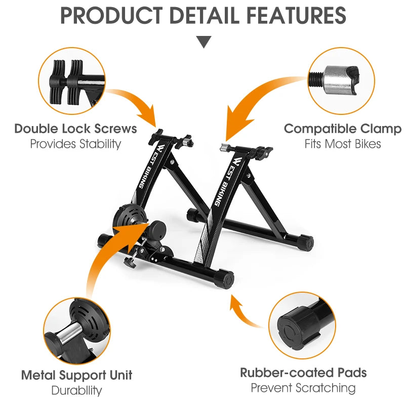 Indoor Wired Bike Trainer Six Speed Magnetic Resistance Roller