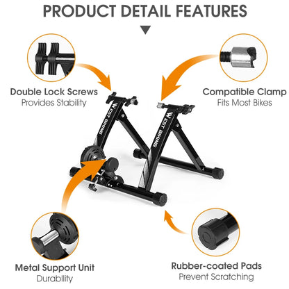 Indoor Wired Bike Trainer Six Speed Magnetic Resistance Roller
