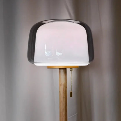 Modern Glass Floor Lamp 148cm Remote Dimmable LED