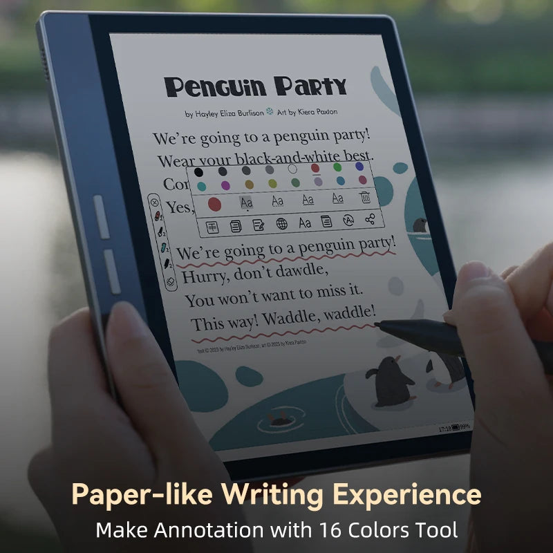 7 Inch Color E-Ink Ebook Reader Android 14 Google Play