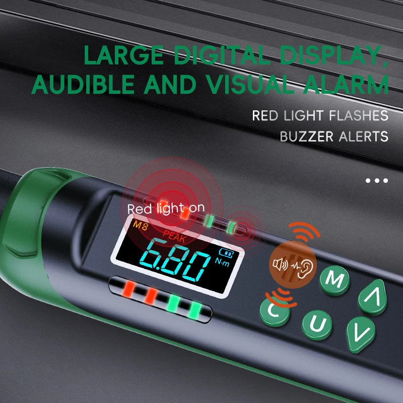 Digital Torque Wrench with Interchangeable Ratchet Heads