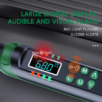 Digital Torque Wrench with Interchangeable Ratchet Heads
