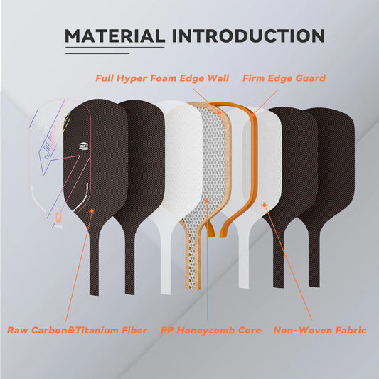 Foam-Edge Pickleball Orange Titanium Woven Surface
