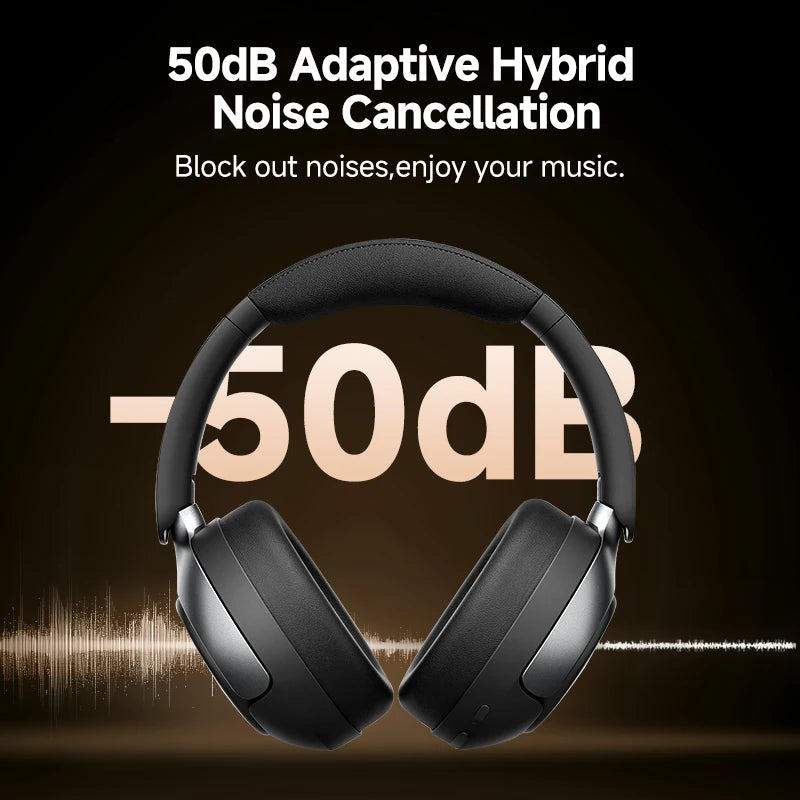 QCY H3 Pro Rechargeable Over-Ear ANC Headphones LDAC Hi-Res Purple