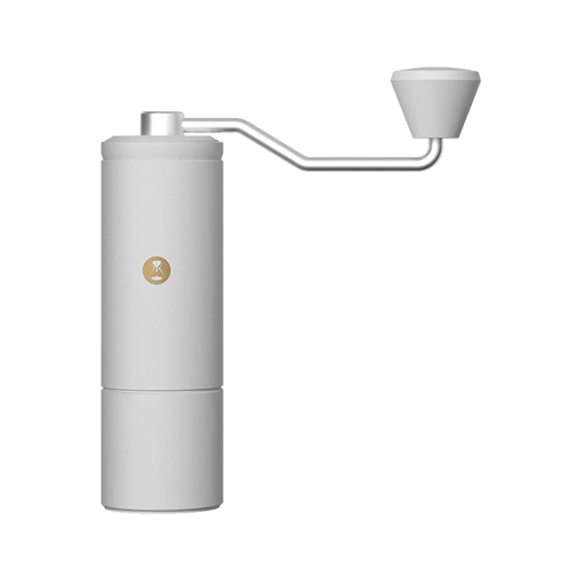 Manual Coffee Grinder C5 White Adjustable Burr Espresso