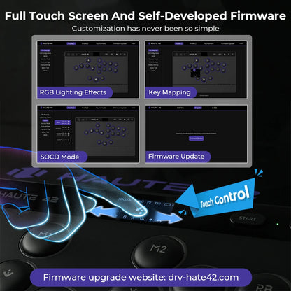 Tri-Mode Wireless Leverless Arcade Controller with Touch Screen