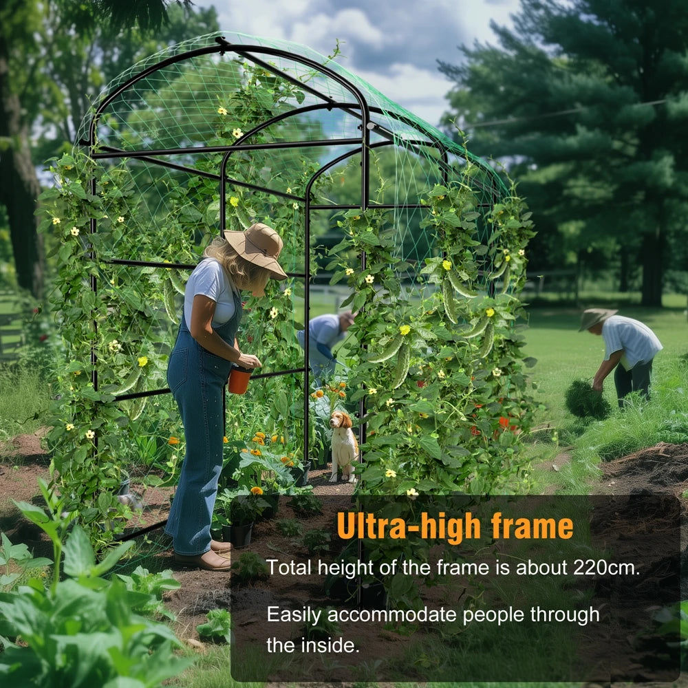 Metal U-Shaped Plant Trellis Garden Climbing Support Frame