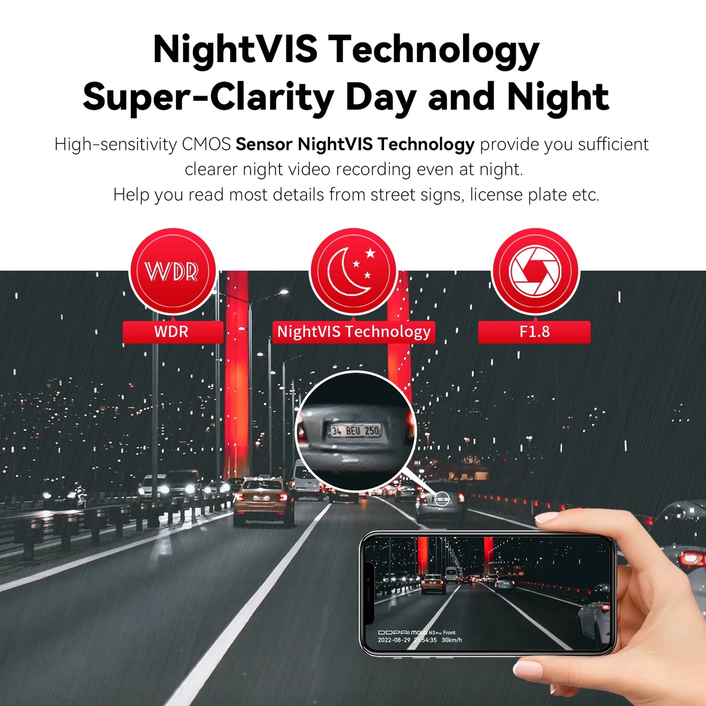 2.5K GPS WiFi Dash Cam 128GB