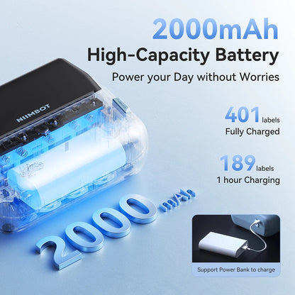 Wireless Thermal Label Printer with 100x100mm Labels 3 Rolls