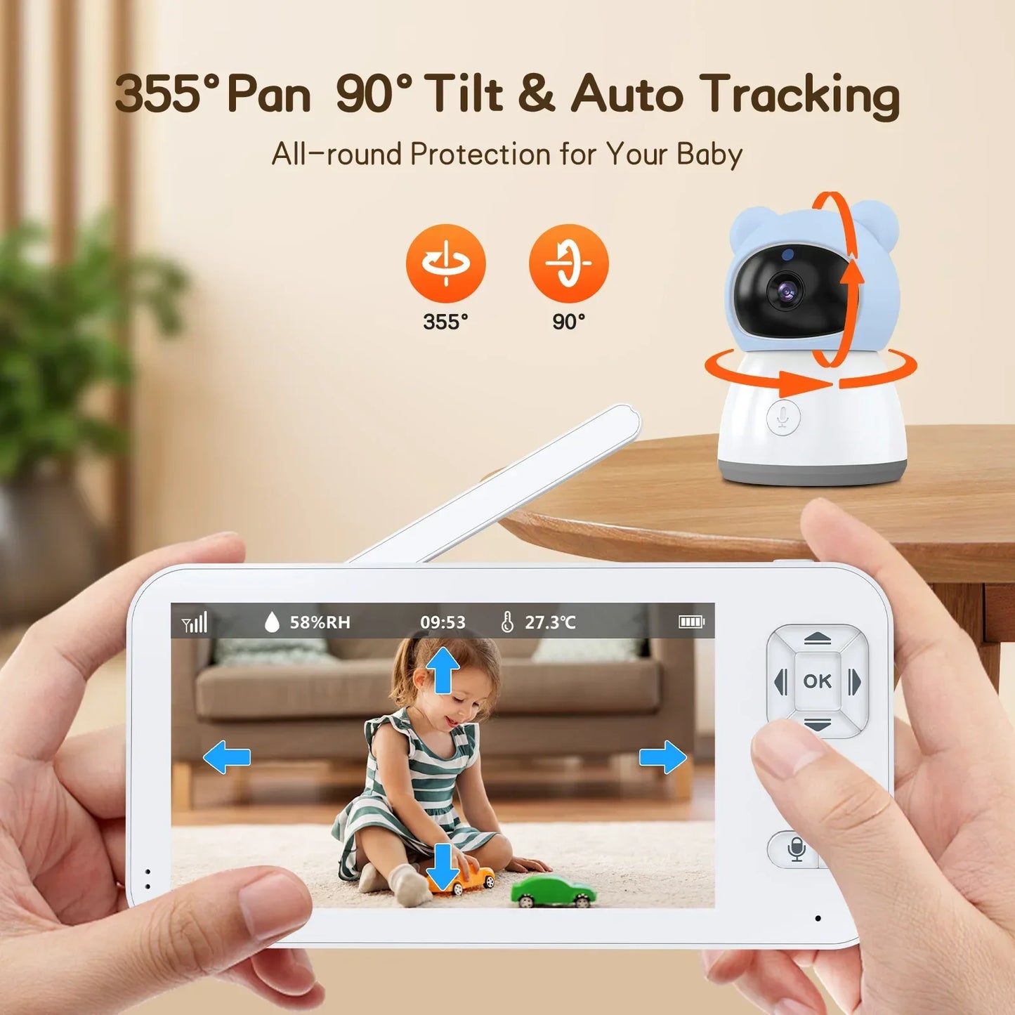1080P Video Baby Monitor with Cry Detection