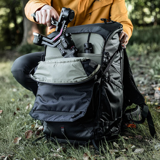 Outdoor Travel Camera Bag 35L with Tripod Storage