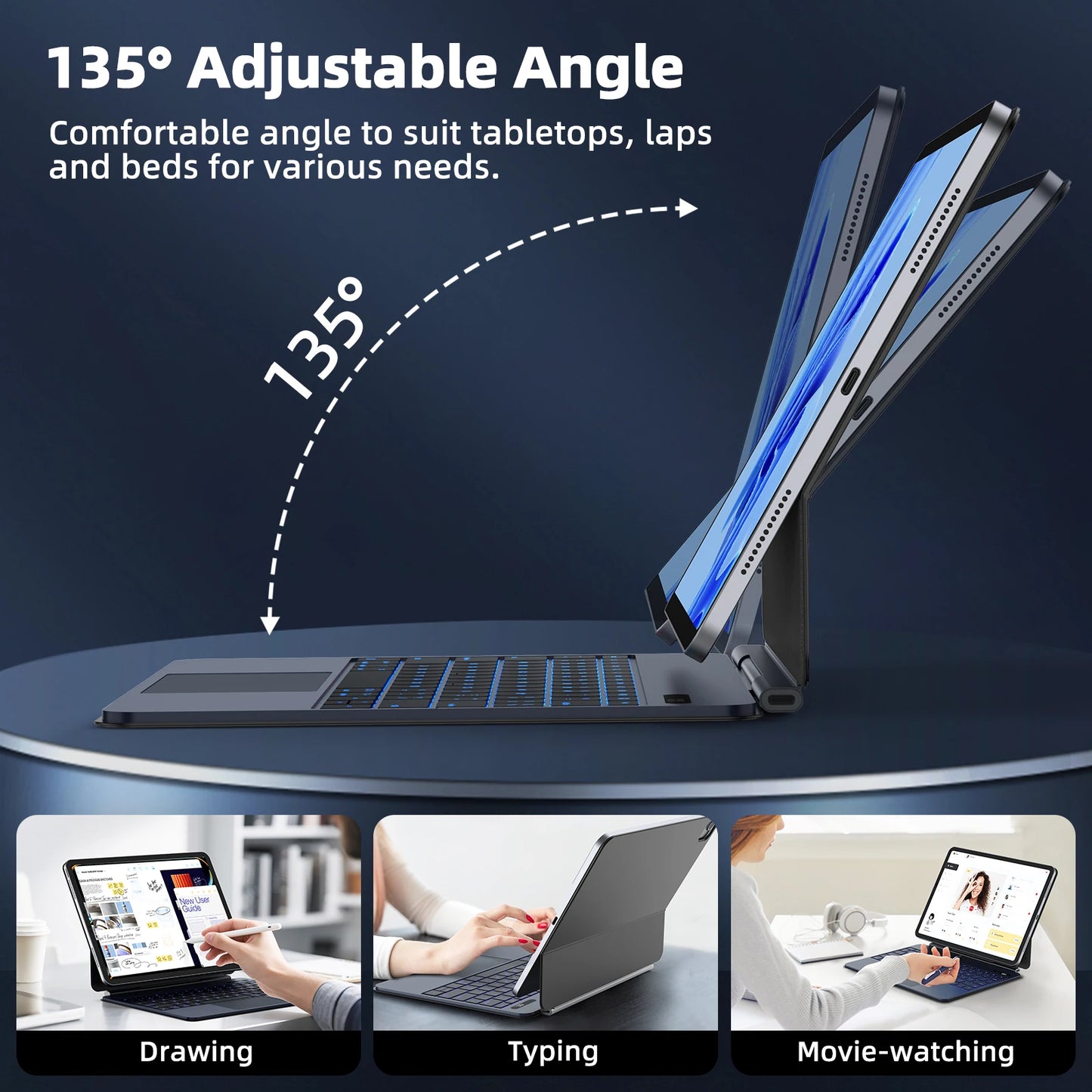 Lightweight Magic Keyboard Case for iPad 10th Gen