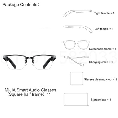 Cordless Bluetooth Audio Glasses Half Frame with Long Standby