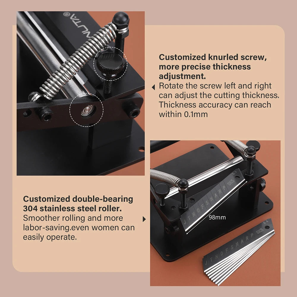 Heavy Duty Manual Leather Skiving Machine Belt Splitter Large
